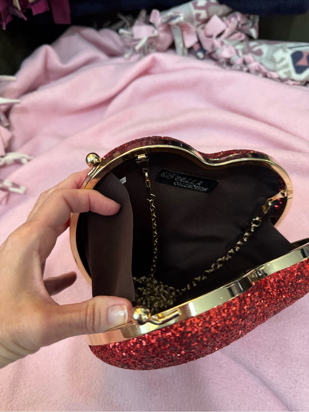 Heart glitter purse - Picture 5 of 6